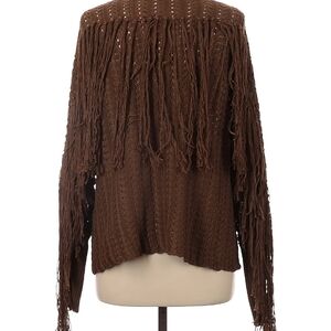 Kye Mi Sweater Brown Medium NWT Fringe Boho